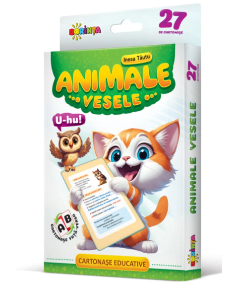 27 de Cartonașe Educative. Animale Vesele
