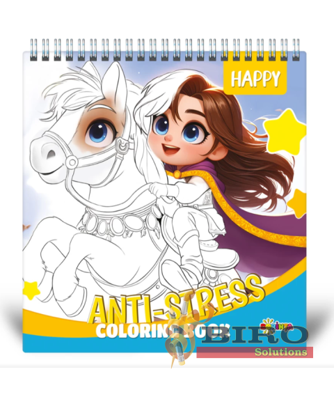 Anti-stress. Coloring book. Happy