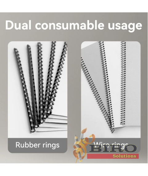 Aparat de îndosariere plastic/metal DELI, 20 foi / 280 foi