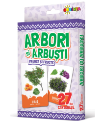 27 de cartonașe. Arbori și arbuști, frunze și fructe