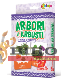 27 de cartonașe. Arbori și arbuști, frunze și fructe