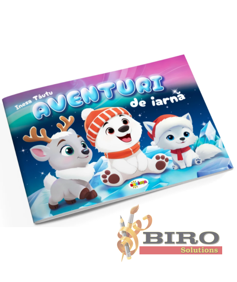 Aventuri de iarnă. Citesc și colorez