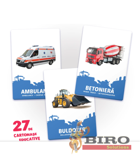 27 de cartonașe. Mijloace de transport