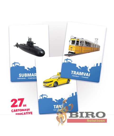 27 de cartonașe. Mijloace de transport