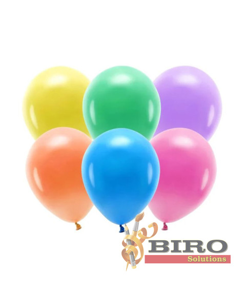 Set baloane latex 30 cm (12"), mix pastelat ECO, 10 bucăți