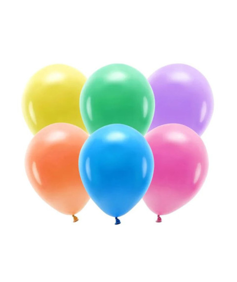 Set baloane latex 30 cm (12"), mix pastelat ECO, 10 bucăți