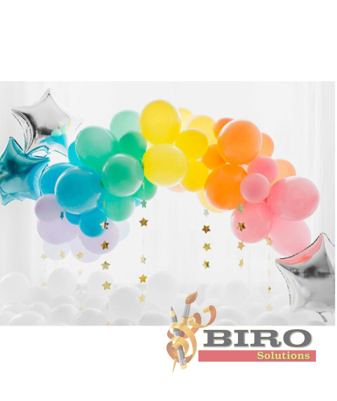 Set baloane latex 30 cm (12"), mix pastelat ECO, 10 bucăți