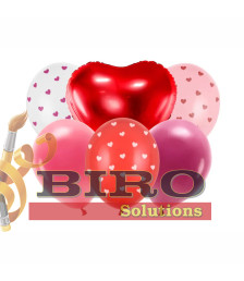 Set de baloane Be My Valentine, 50 cm, 6 bucăți, PartyDeco