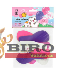 Set baloane latex MESHU Unicorn Love 30 cm, pastel mix, 12 bucăți | Biro Solutions