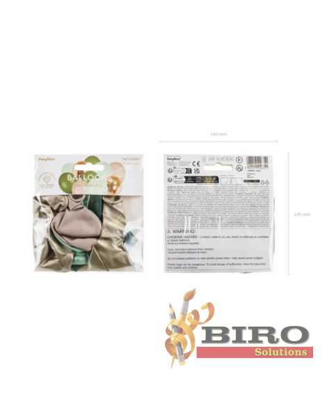 Set baloane latex 27-30 cm (12"), mix verde, 10 bucăți