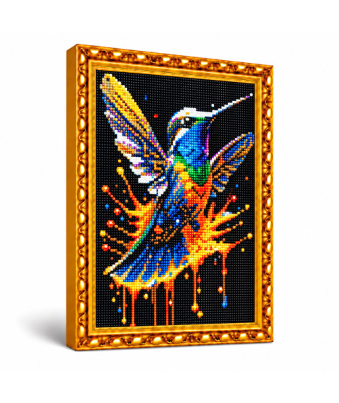 Mozaic cu diamante „Colibri neobișnuită”, 30 × 40 cm
