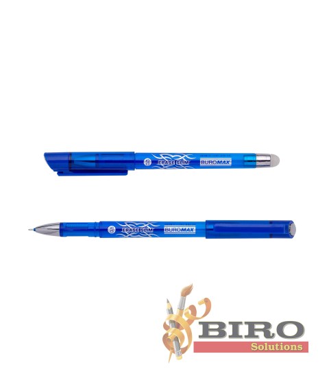 Pix gel cu radiera 0.5 mm BUROMAX,albastru
