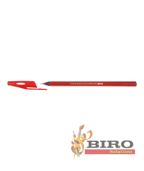 Pix cu ulei, LINEA, 0,5 mm, corp triunghiular Buromax,rosu