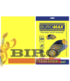 Hârtie color A4 80 g Buromax NEON galbenă, 20 file