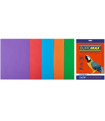 Hârtie color Buromax A4, 80 g/m², 5 culori intensive, 50 file