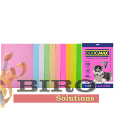 Hârtie color Buromax PASTEL + NEON, 10 culori, 50 coli A4, 80 g/m²