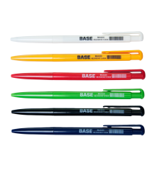 Pix cu bilă mecanic BASE, JOBMAX, 0,7 mm din plastic,albastru