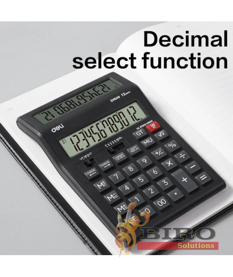 Calculator DELI M049, 12 digits, negru