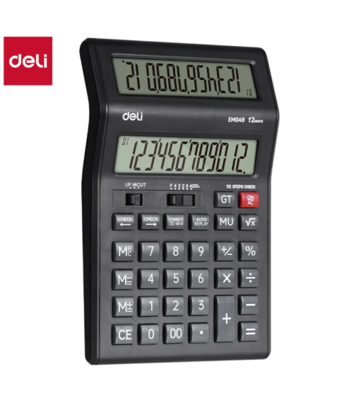 Calculator DELI M049, 12 digits, negru