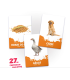 27 de cartonașe. Animale domestice și hrana lor