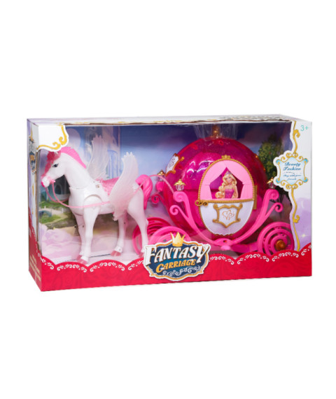 Set joacă caretă „Fantasy Carriage”, roz, cod 782003