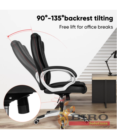 Fotoliu DELI 4524, eco piele, negru