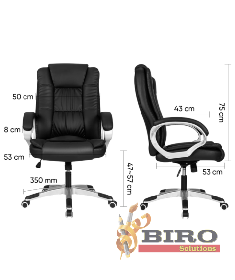 Fotoliu DELI 4524, eco piele, negru
