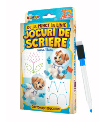 27 de cartonașe educative. De la punct la linie. Jocuri de scriere