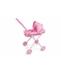 Cărucior pentru păpuși cu căpșuni, roz, cod 982031