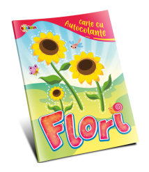 Carte cu autocolante. Flori