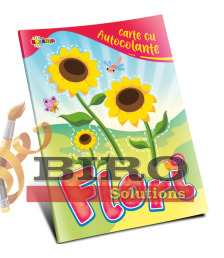 Carte cu autocolante. Flori