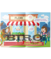 Carte cu autocolante. Flori