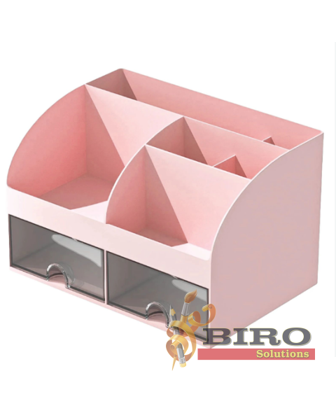 Organizator de birou pentru rechizite, roz, 14,2 × 12 × 21,1 cm, Foska BS8005