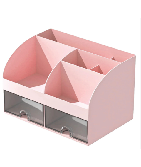 Organizator de birou pentru rechizite, roz, 14,2 × 12 × 21,1 cm, Foska BS8005 Organizator de birou pentru rechizite, roz, 14,2 × 12 × 21,1 cm, Foska BS8005