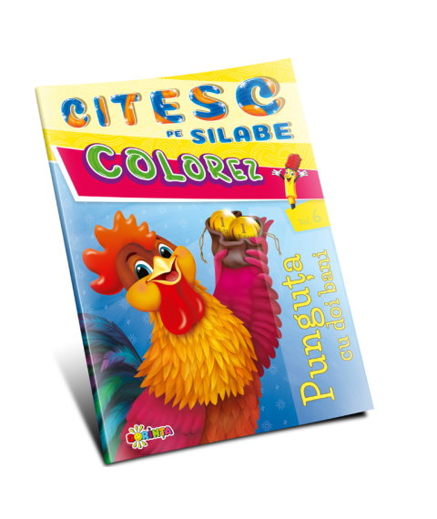 Citesc pe silabe. Colorez. Punguța cu doi bani (Vol. 6)