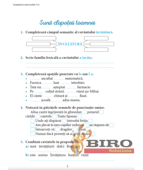 Excelează la Limba Română – Clasa a III-a