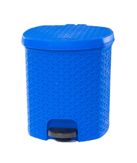 Coș de gunoi cu pedală 18 L Ratan albastru
