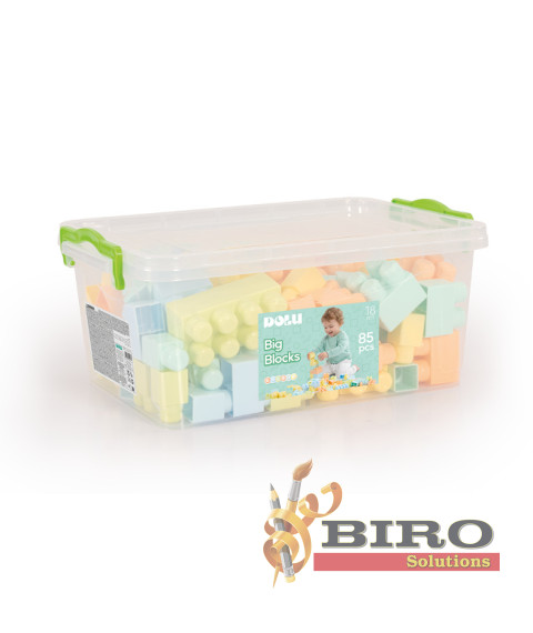 Set de cuburi mari multicolore DOLU, 85 piese, cod 2268D