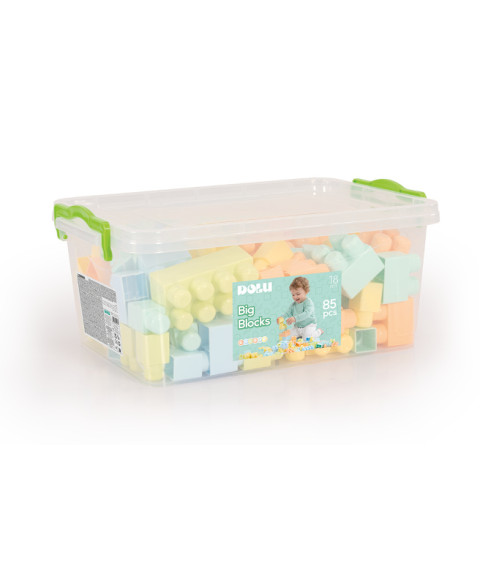 Set de cuburi mari multicolore DOLU, 85 piese, cod 2268D