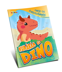 Carte cu autocolante. Numărăm cu Dino