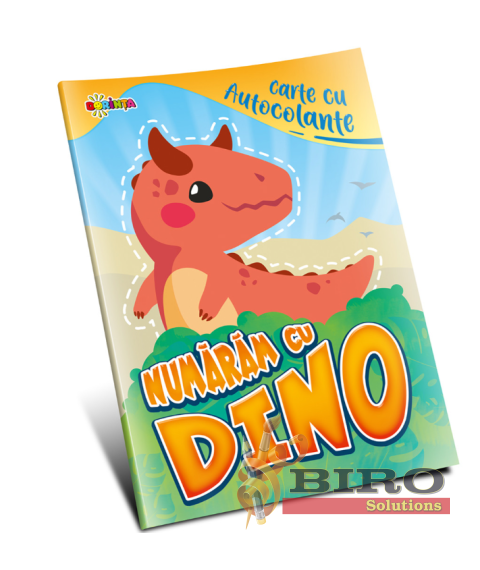 Carte cu autocolante. Numărăm cu Dino