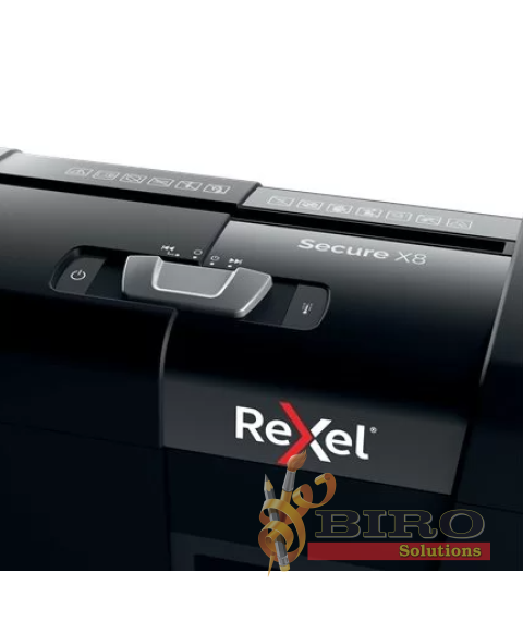Distrugător REXEL Secure X8 P4, 8 foi, 14L Cross Cut