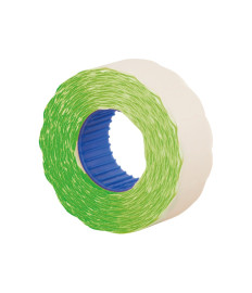 Etichete autoadezive pentru marcator ondulate 22x12 mm,verde, 1000 buc/rolă