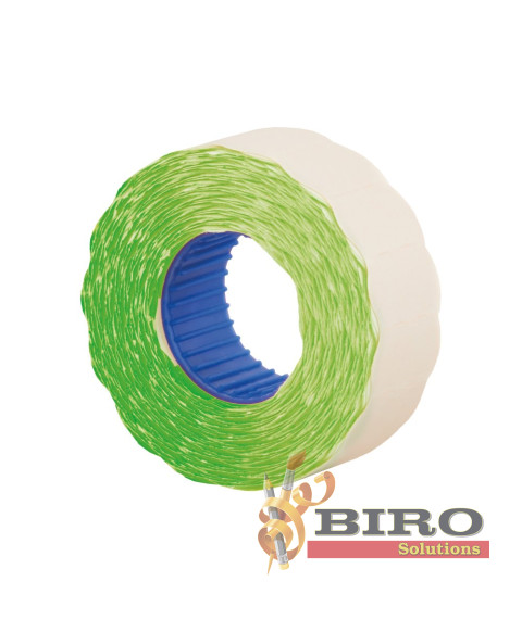 Etichete autoadezive pentru marcator ondulate 22x12 mm,verde, 1000 buc/rolă