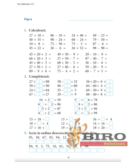 Excelează la Matematică – Clasa a II-a