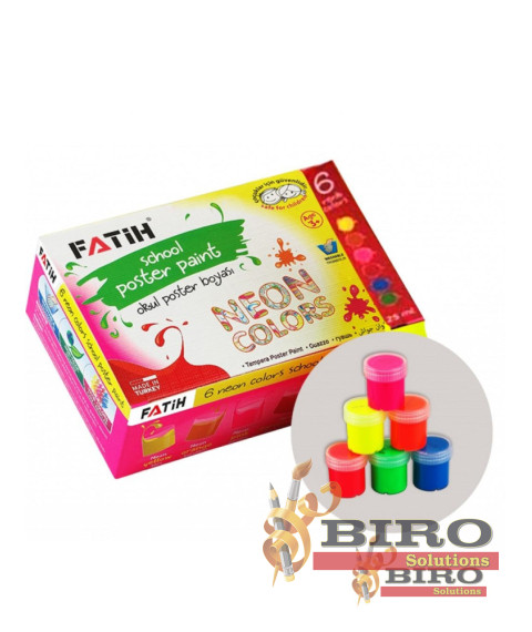 Guașă pentru degețele 6 Culori x 25 ml, FATIH