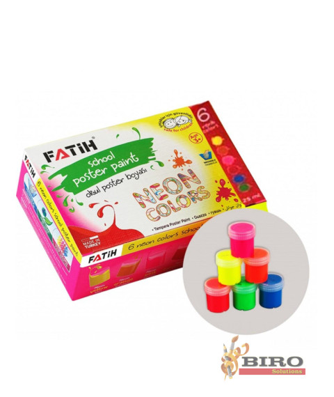 Guașă pentru degețele 6 Culori x 25 ml, FATIH