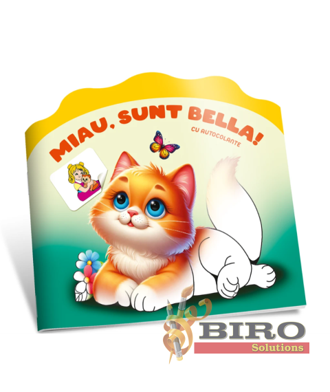 Citesc și Colorez cu Autocolante. Miau, Sunt Bella
