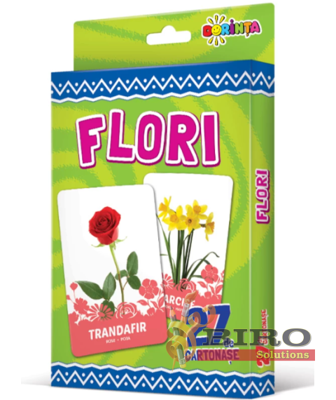 27 de cartonașe. Flori