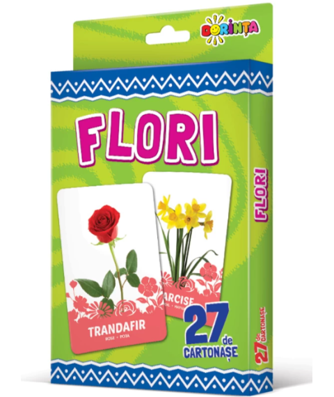 27 de cartonașe. Flori